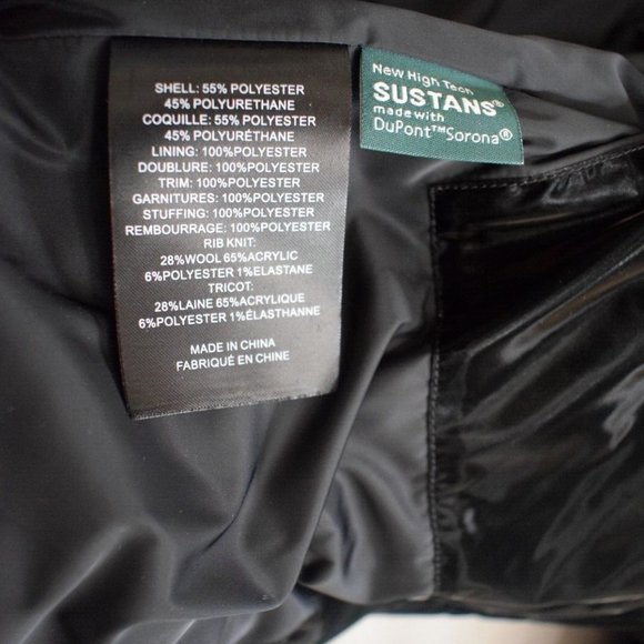 WOODPECKER Wet Black Hooded puffer/parka/coat/jacket Size SMALL - Picture 7 of 12